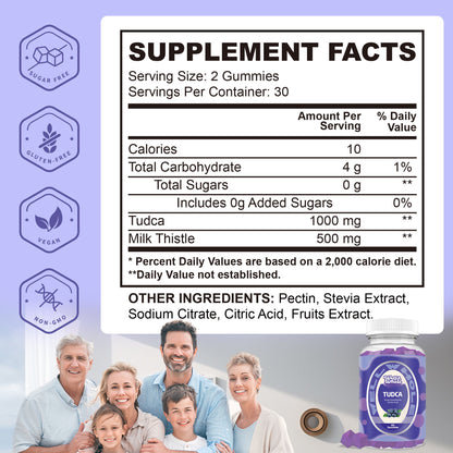 TUDCA Supplement Nutrition Label and Ingredients