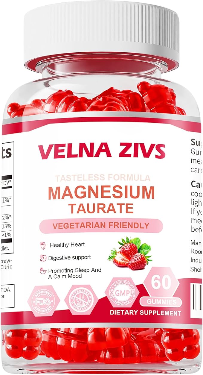 WellWholePlus magnesium taurate gummies 1800mg chewable bottle